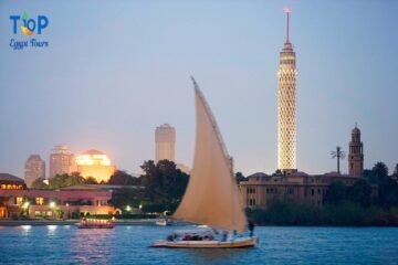 Cairo Tower and Felucca Ride on Nile River