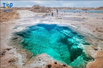 Salt lake at Siwa Oasis