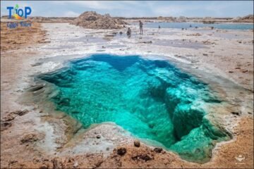 Salt lake at Siwa Oasis in Egypt Excursion from Alexandria