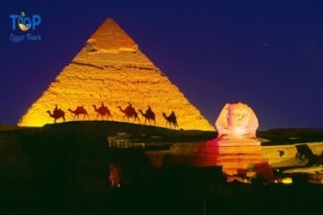 Giza Pyramids Sound & Light Show At Night